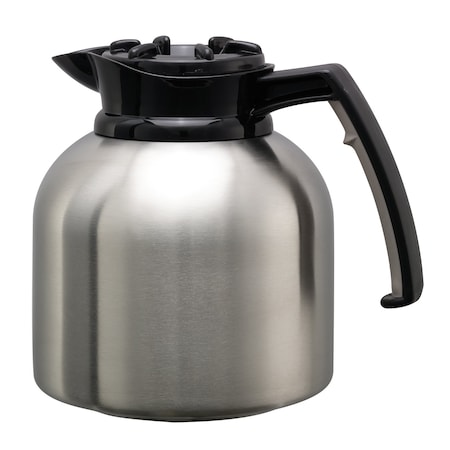 Service Ideas Brew 'N' Pour, Stainless Vacuum Insulated Decanter, 1.9 Liter, Brushed BNP19BL